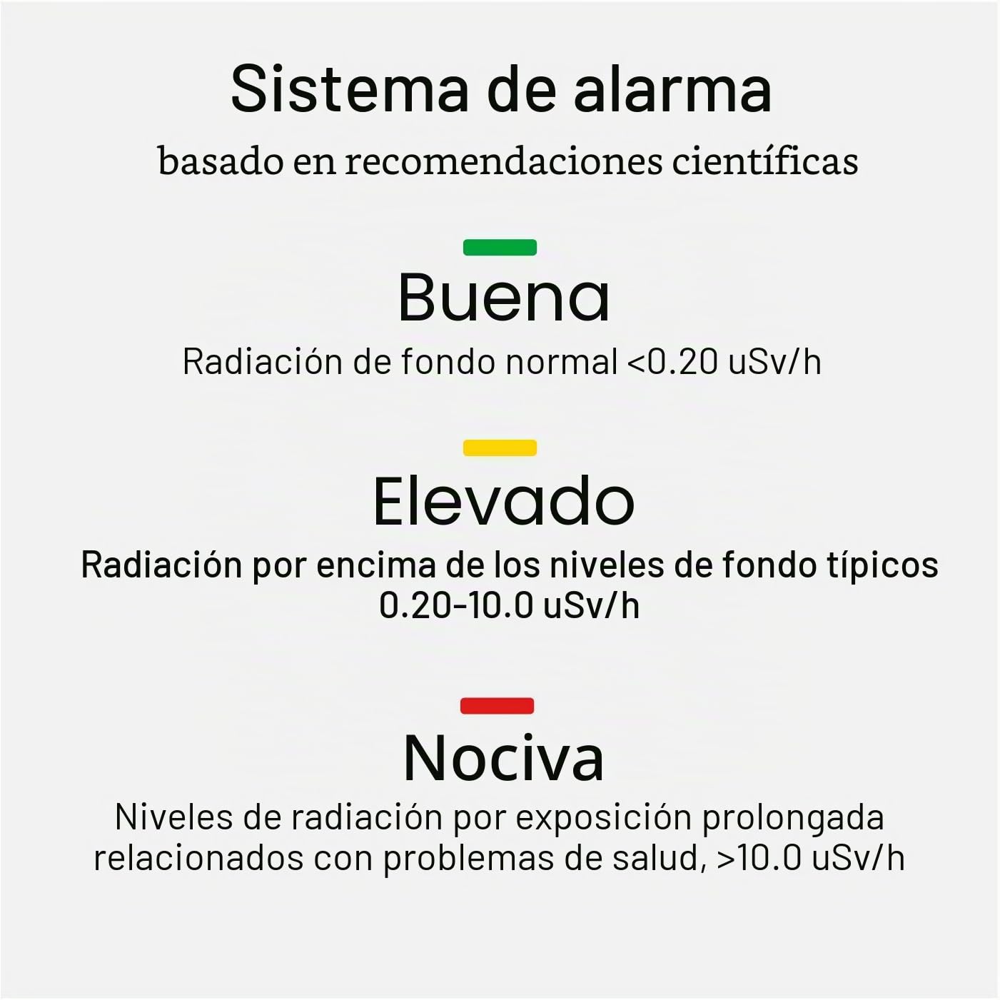 SAF Aranet Detector de radiación, dosímetro, portátil, mide la tasa de dosis y la dosis total de radiación ionizante, visualización de tinta electrónica, duración de batería de 4 años, conexión
