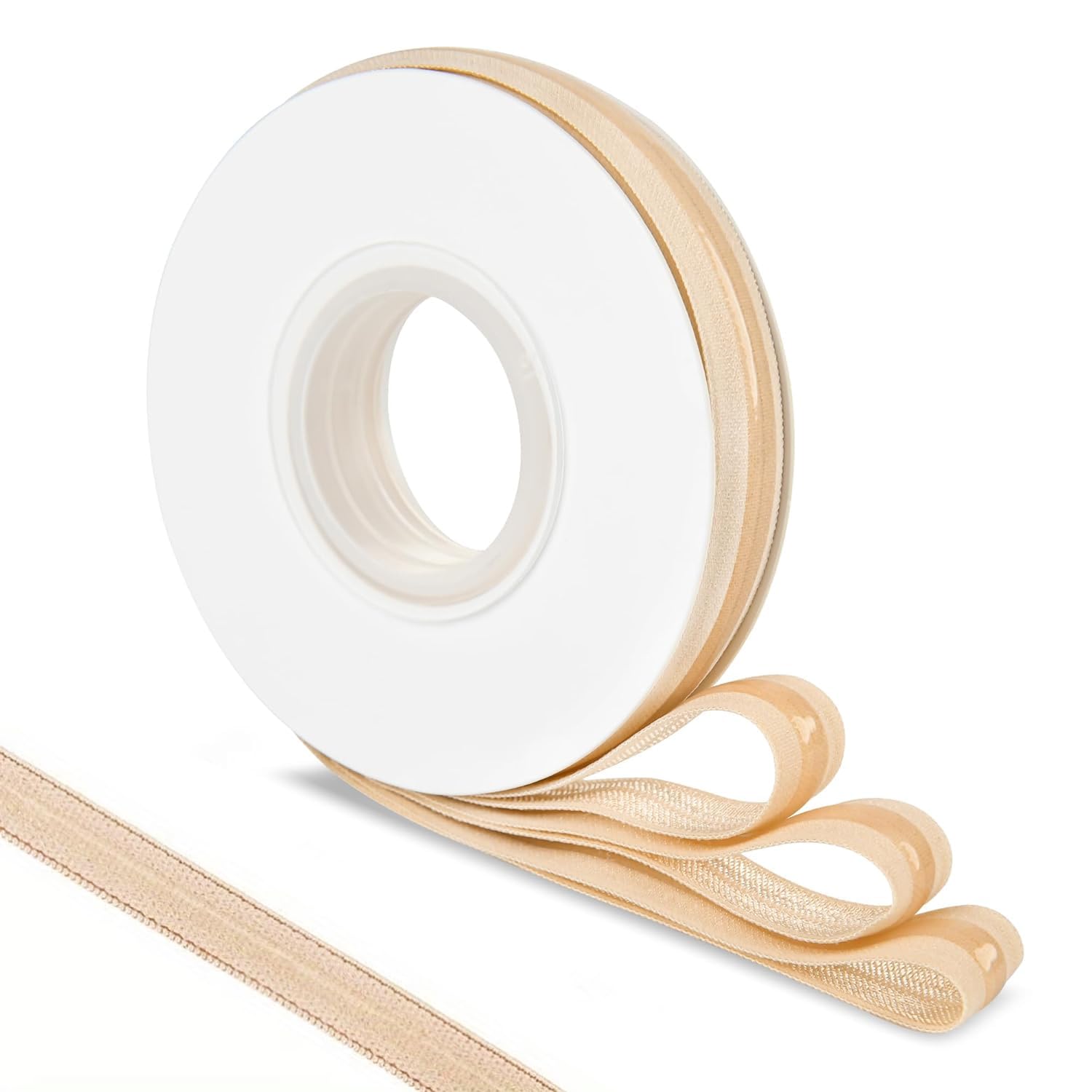 Aakriti Silicone Gel Elastic Tape 10mm Wide | Non-Slip Stretchy Gripper Elastic Cord for Sewing, Tailoring, DIY Handcrafts, Underwear, Bra, Lingerie, Garments, Bags, Belts, Shoes, Fashion Accessories | Strong Durable Elastic Band Roll, 10 Metres (Skin)-image-30