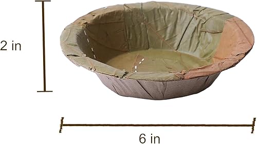 Miniatura 6 de Cuencos de hojas 100 % desechables, hoja de palash, cero residuos, juegos de cuencos redondos biodegradables de hoja de sal - Cuencos indios para