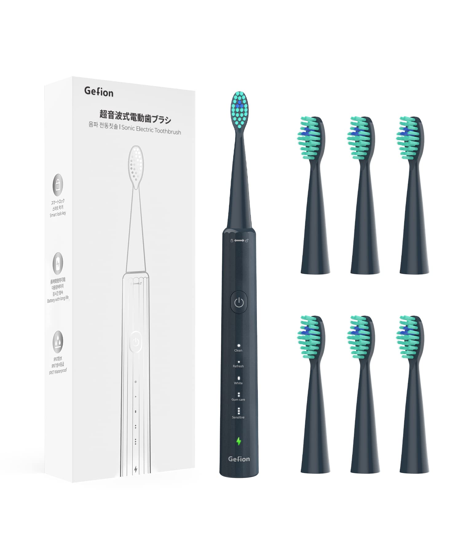 Amazon.co.jp: 【真っ白の歯で、最高の笑顔を】電動歯ブラシ Gefion