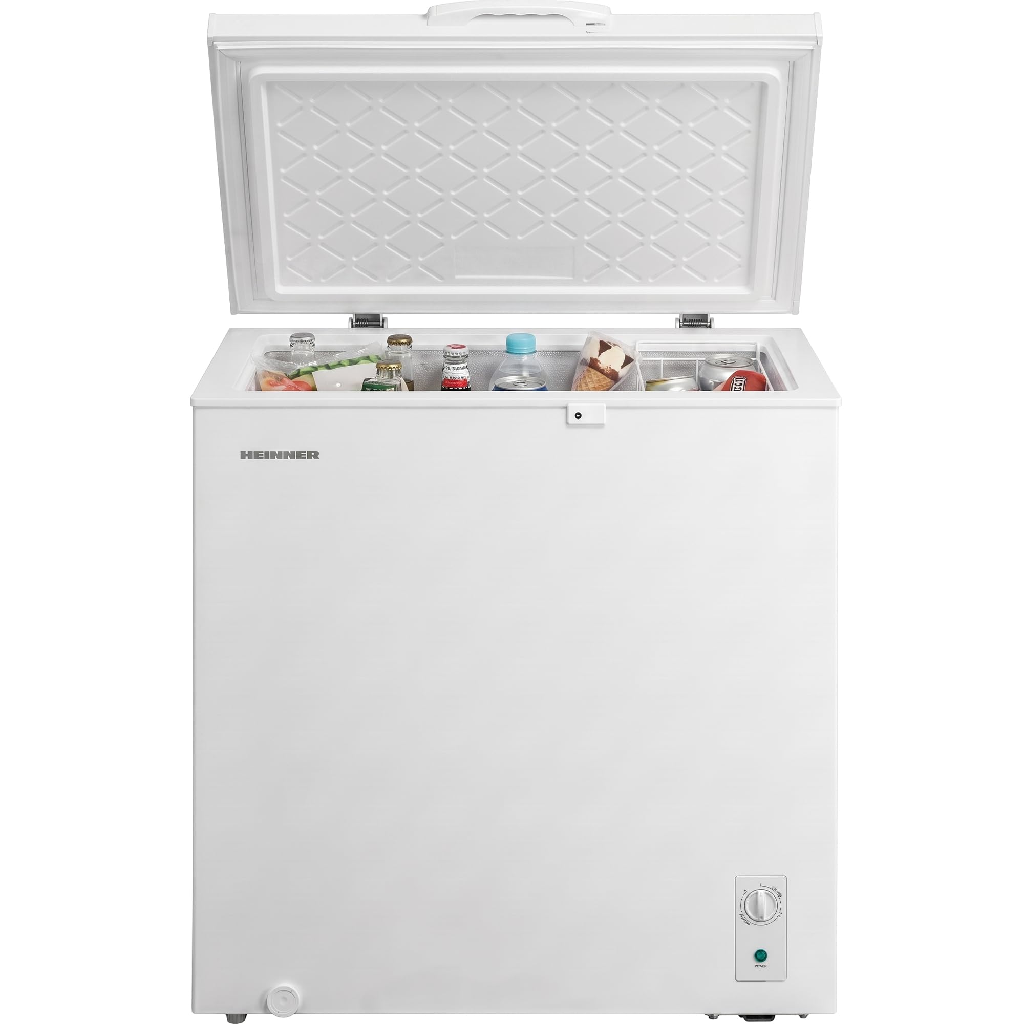HCF-M198INVCE++ Gefriertruhe/Convertible Chest Freezer – 198 L Fassungsvermögen, Inverter-Kompressor für leisen und effizienten Betrieb, Energieklasse E, modernes Weiß, 5‑Jahres-Garantie