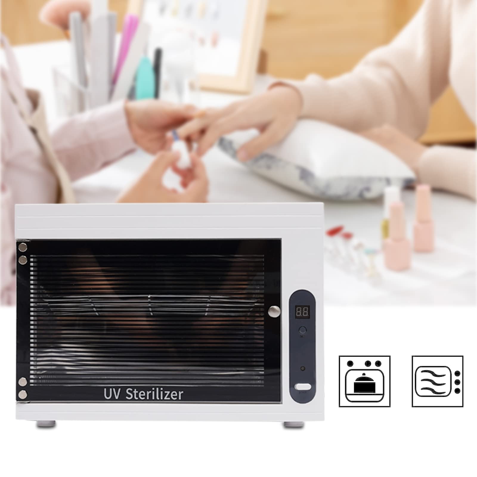 UV Desinfektionsschrank, 6w 220v UV Sterilisator, Sterilisationsgerät mit 3 Timer Modi für Kleidung Handtüchern Servietten Pinzetten