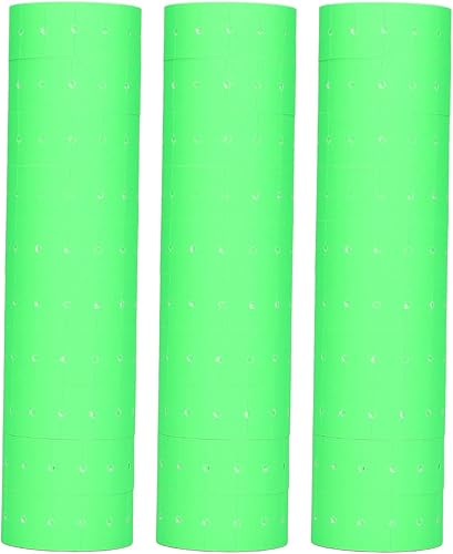 30 rollos 15000 etiquetas de pistola de precios, etiquetas de precios de una sola fila etiqueta de pistola de precio para Mx-5500 M5500 verde