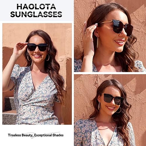 Image of HAOLOTA Polarized Sunglasses Men Women Designer Driving glasses Lightweight UV400 Protection