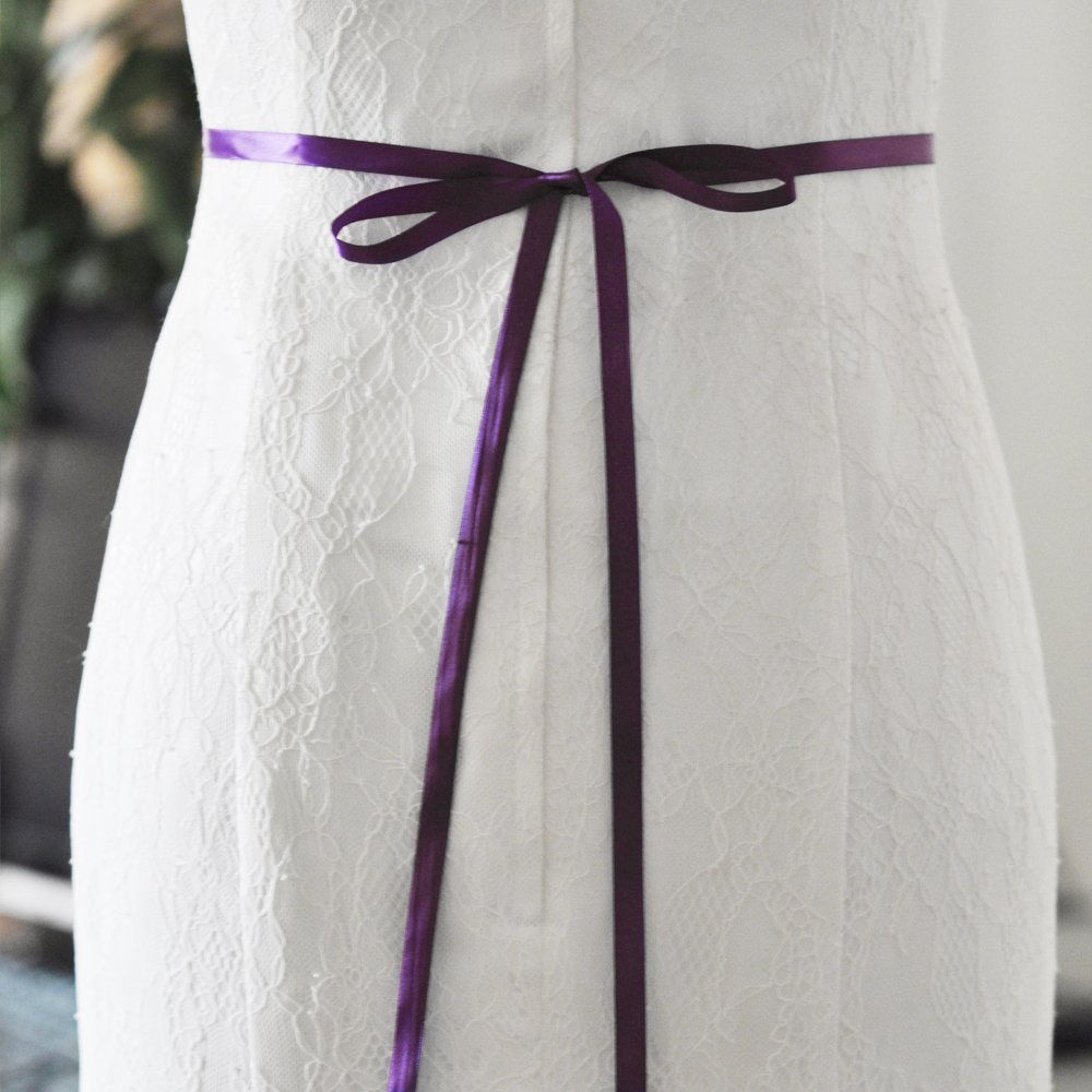 Hochzeitsgürtel für Braut Hochzeit Gürtel Brautschärpe Hochzeit Schärpe Brautgürtel für Hochzeit (lila)