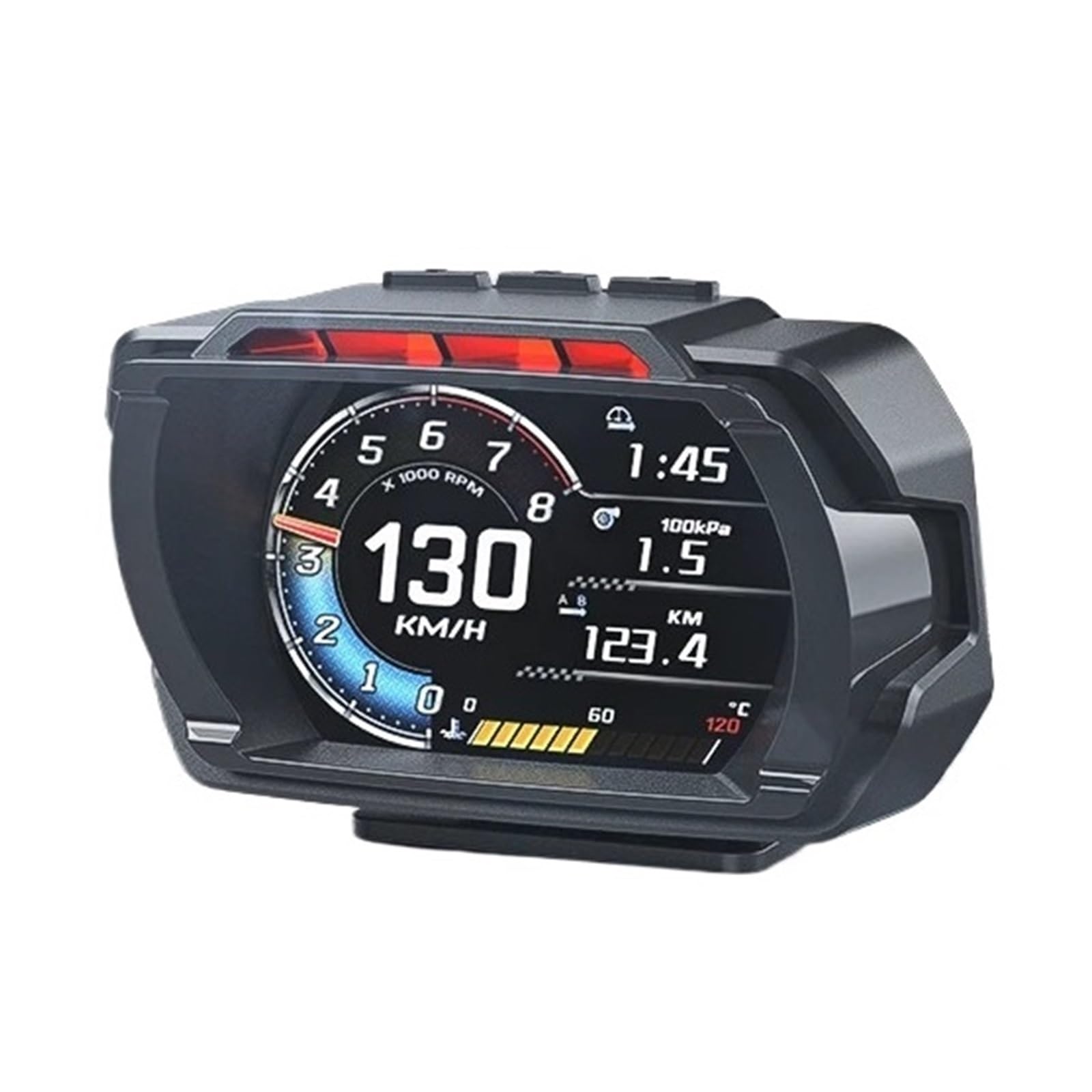 Pantalla HUD For Coche A580 OBD2, Pantalla Frontal De Coche HUD, Medidor Inteligente De Temperatura De Agua Y Aceite, Turbo RPM, Medidor Digital De Velocidad Y Voltaje Seguro FáCil De Usar