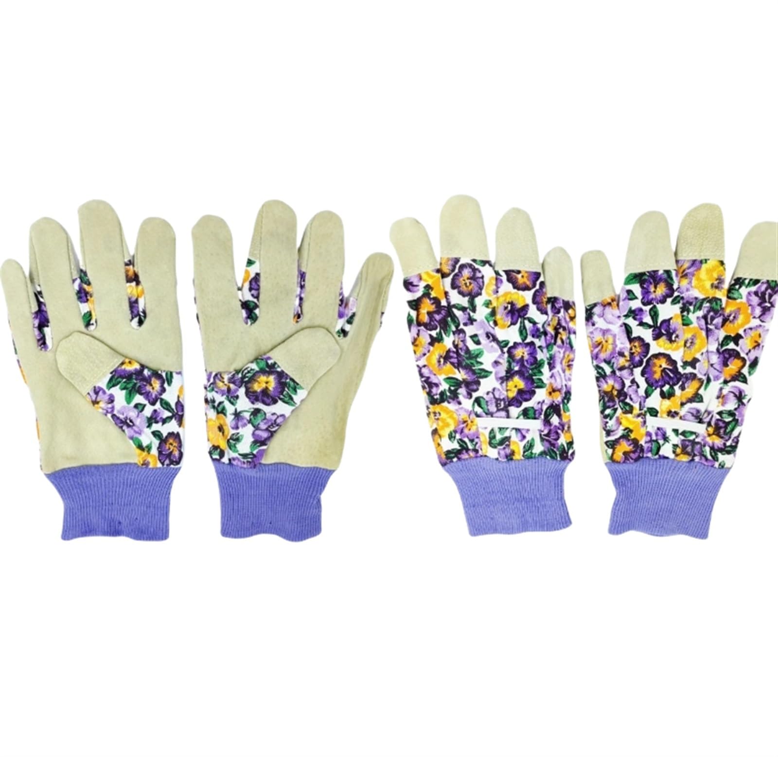 Guanti da Giardinaggio Anti-Spina da Donna in Pelle, Guanti da Lavoro Leggeri, Elasticizzati, con Impugnatura Resistente in Pelle per la Semina, la potatura(Glove 2Pairs)