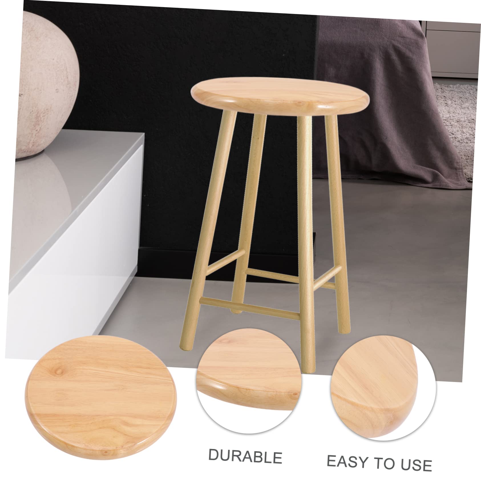 WOONEKY Sedile Sedia 2 Pcs Sedili Di Ricambio Industriali Sgabello Con Serratura Della Porta Del Capannone Sedia Rotonda Sedile In Legno Pezzo Di Sedile Fornitura