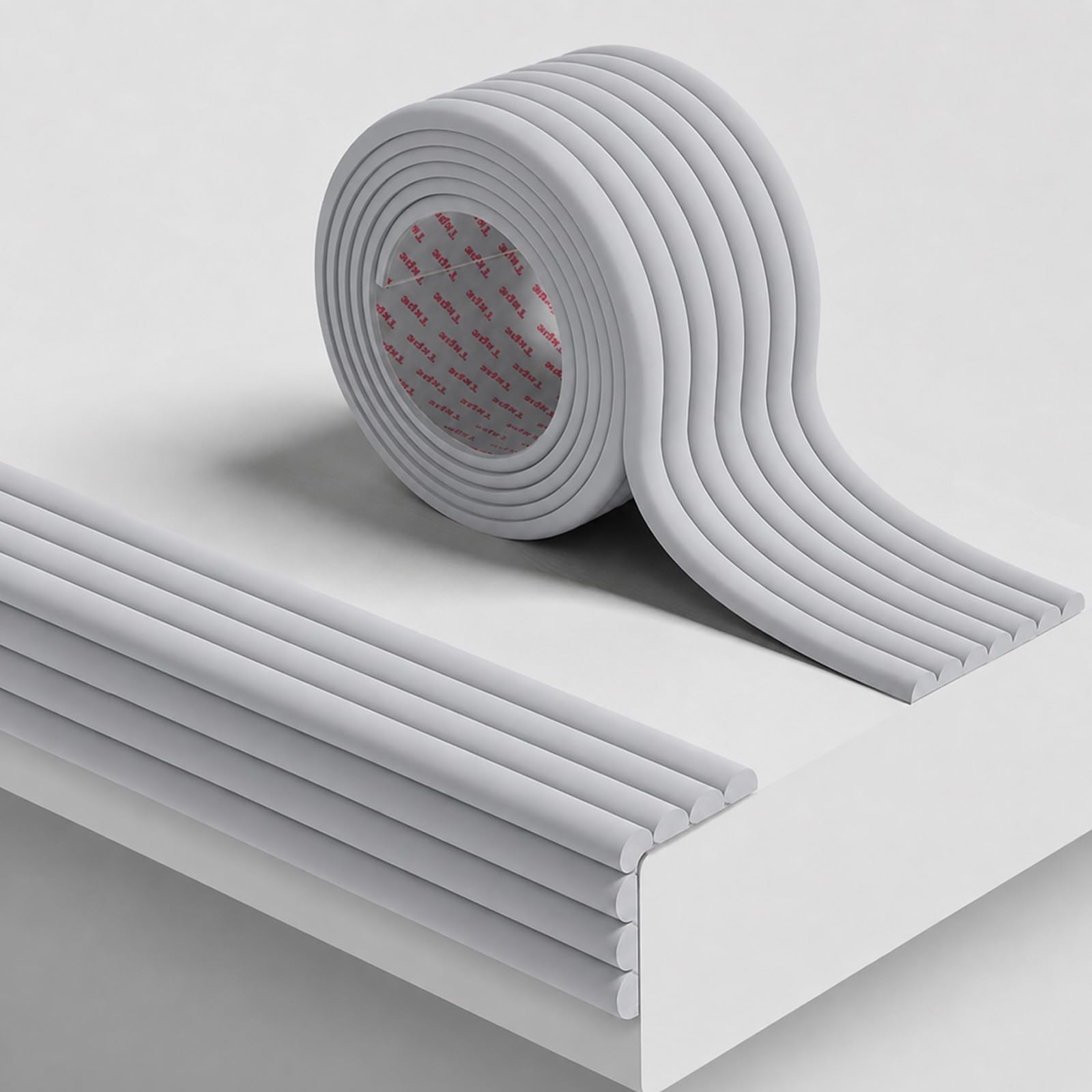Proofing Edge Protector Wall Padding, 0.47" Thick NBR Foam Cushion Strip Self-Adhesive, Soft Anti-Collision Wall Protector for Window Sill, Bed, Table Countertop