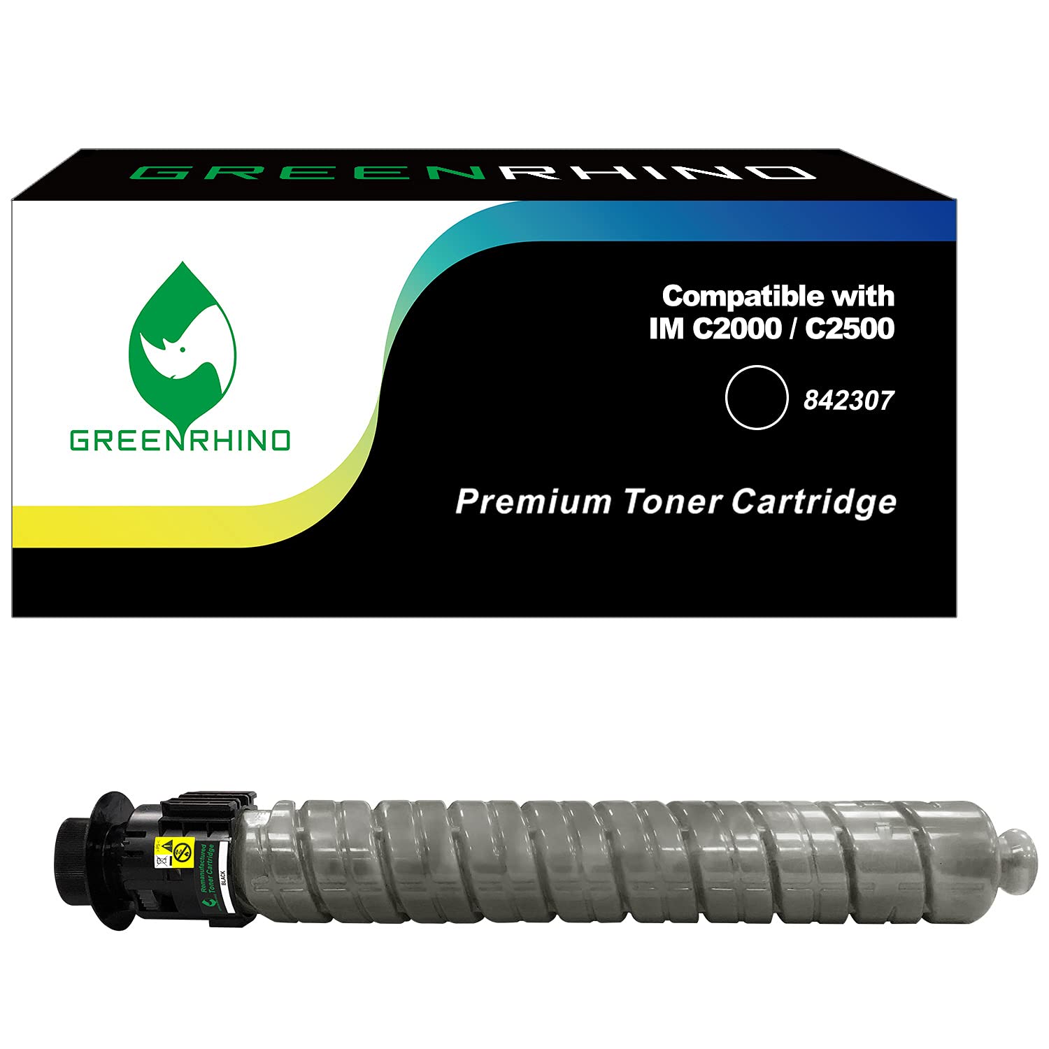 GREENRHINO Remanufactured (High Yield) Toner Cartridge Replacement for Ricoh IM C2000 / IM C2500-842307 (Black, 1-Pack)