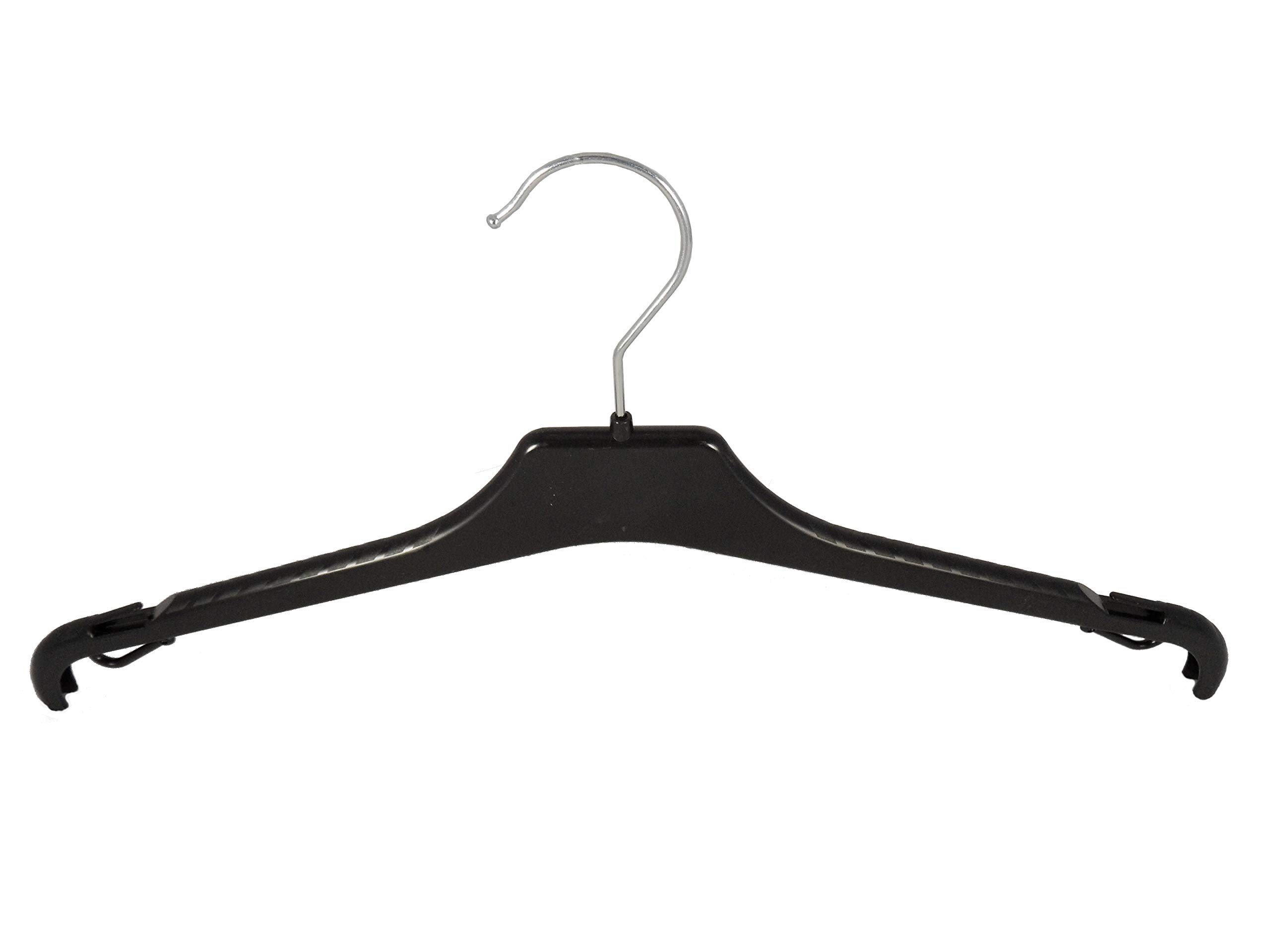Lot De 100 Cintres Chemise Plastique Classique - Longueur 47cm - Crochet Métal Pivotant - Gain De Place