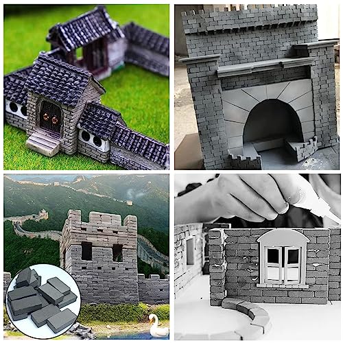 Woohome 542 Pieces Mini Grey Scale Tile Roof Tile Construction Set - Image 4