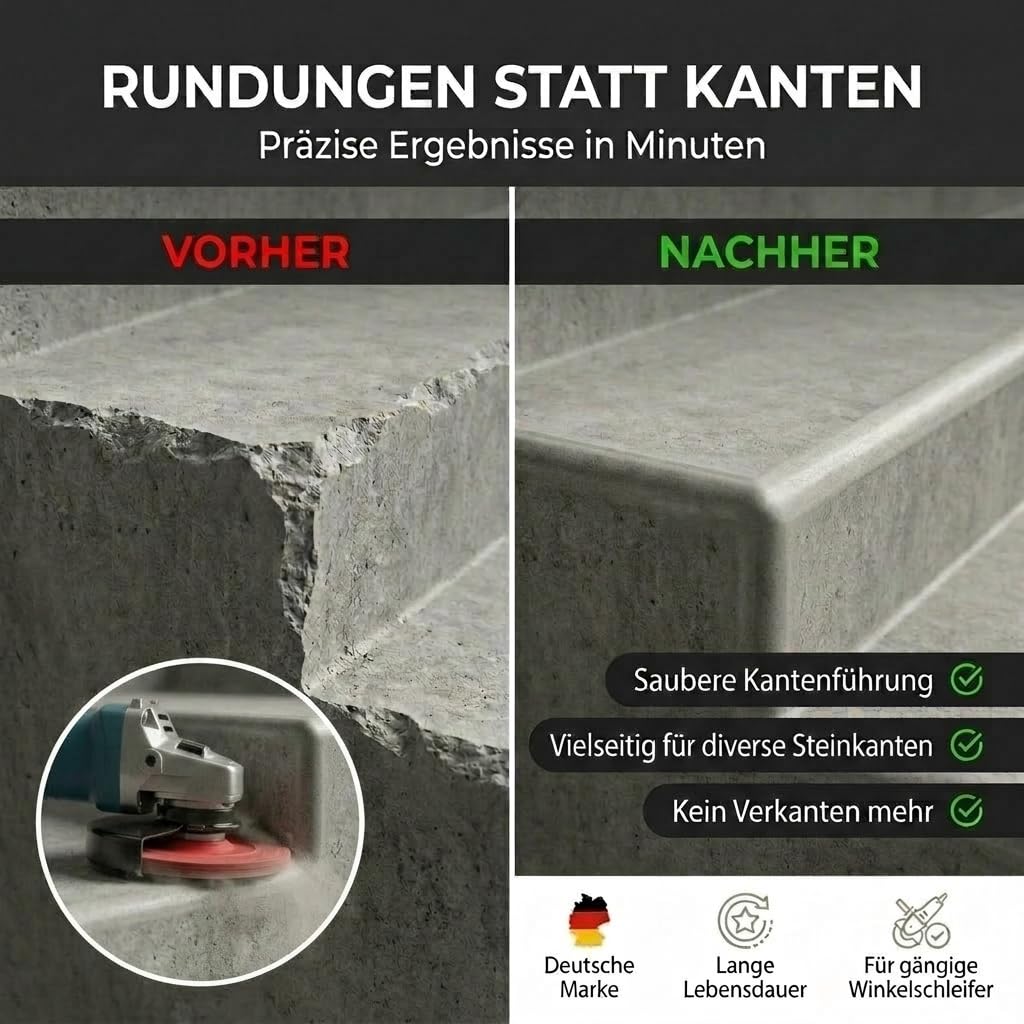 Disco diamantato convesso 115 mm x 22,23 – Per granito, marmo, pietra, piastrelle – Disco diamantato – Rivestito con diamanti industriali – Tazza diamantata Ø 115 mm