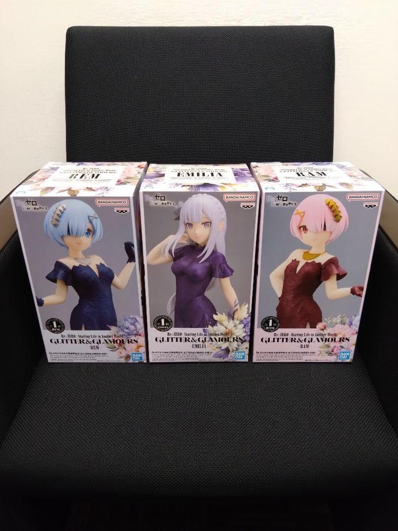 リゼロ GLITTER&GLAMOURS-EMILIA REM RAM3体セット リゼロ GLITTER、GLAMOURS-EMILIA REM RAM3体セット 【プライズ