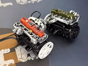 1/10エンジンRCカー用 エンジン Amazon.co.jp: ミニエンジンキット、1/10 樹脂列 4 気筒モーター