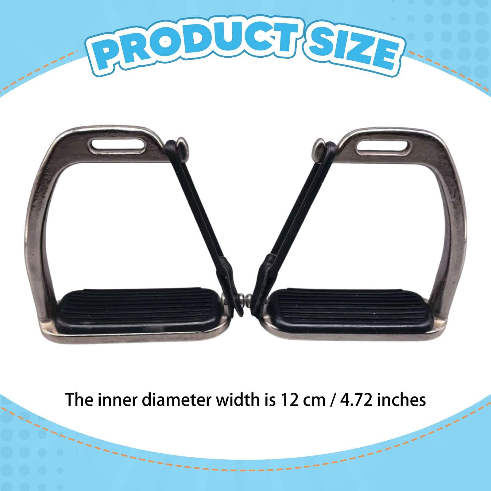 Estribos para Caballo con Diseño Ergonómico Herramienta de Montar Resistente Accesorio con Base Antideslizante Equipo Ecuestre Seguro Adecuado para