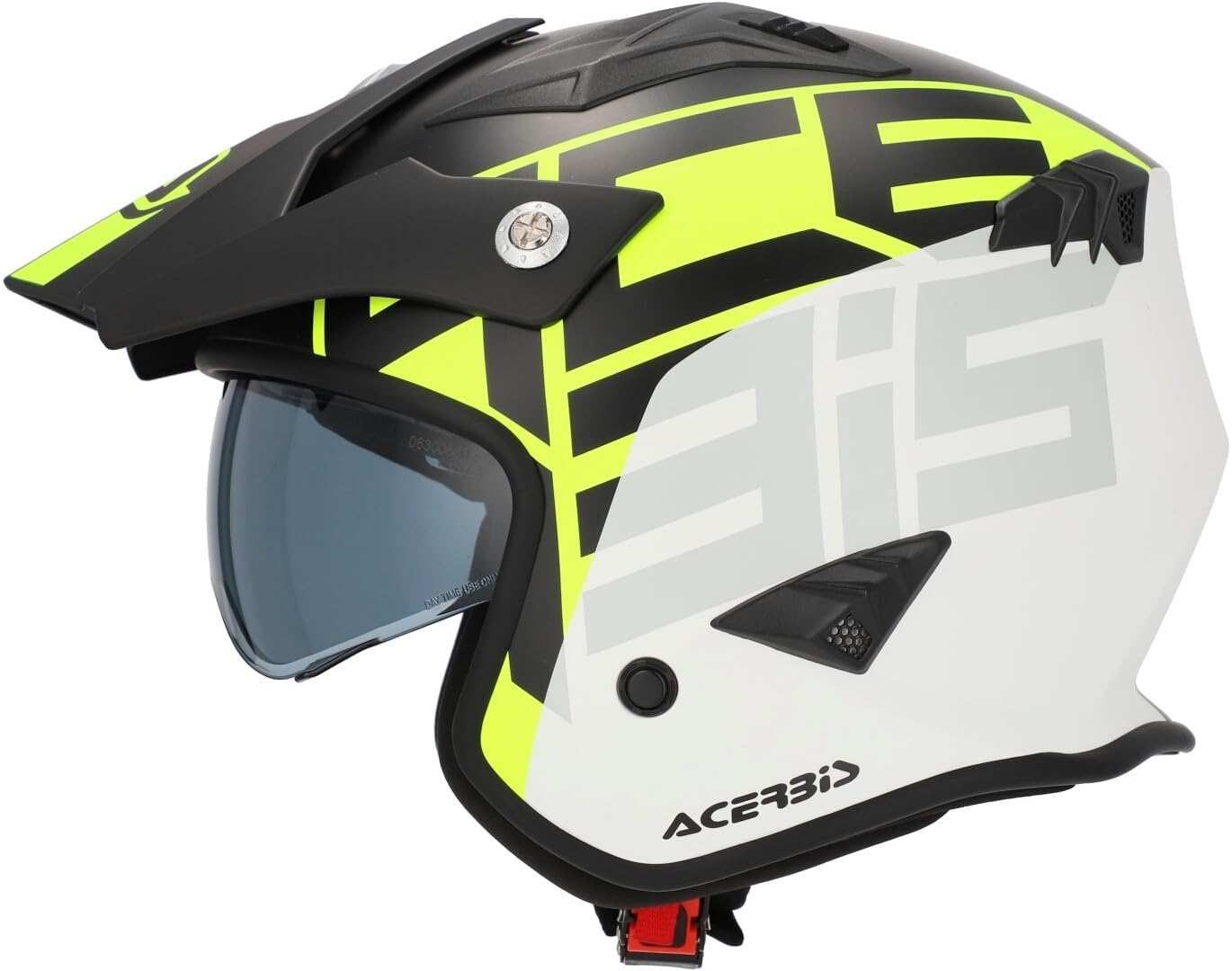Acerbis Casco Jet Aria Graphic, Adultos Unisex, Blanco/Azul/Rojo, XS