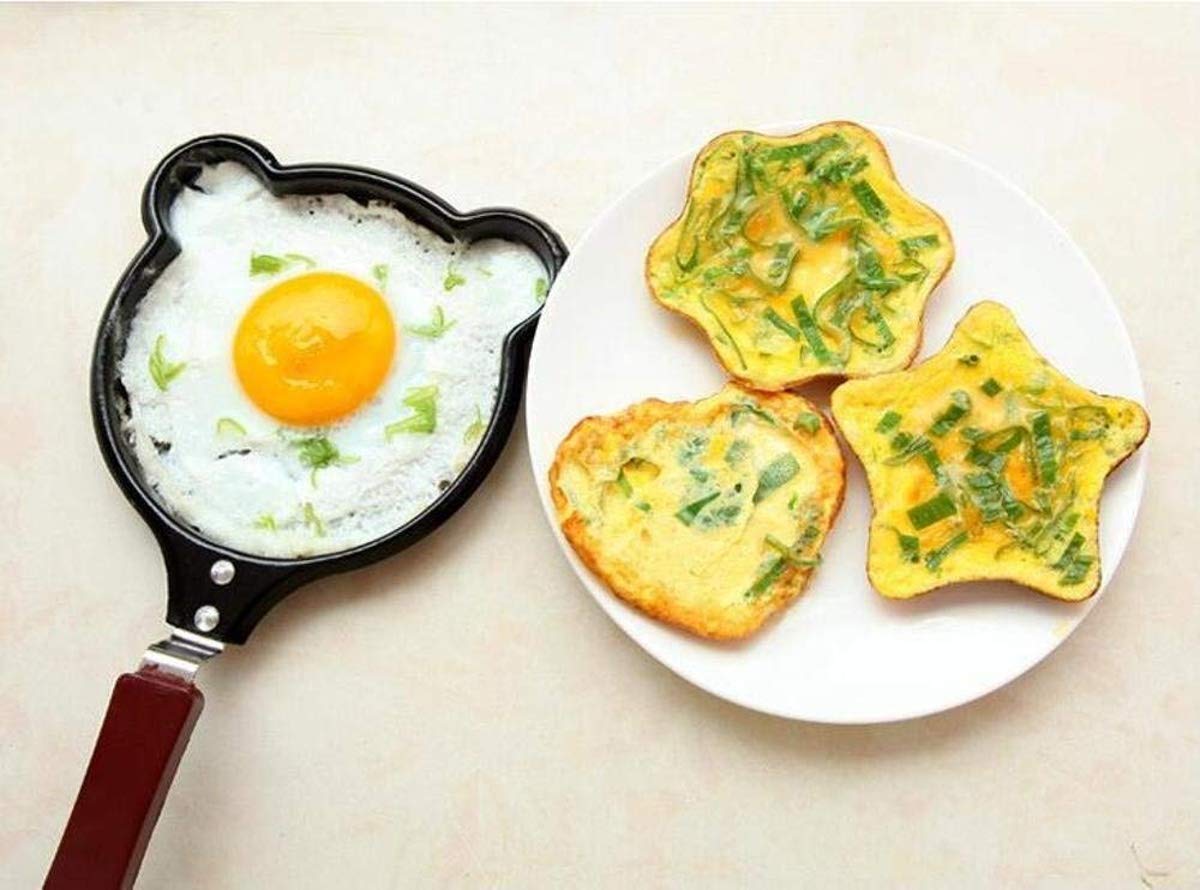 Vroxy Multi Shape Egg Frying Pan Omelette Designer Breakfast Pancake Maker, Multi Design (1 PCs) 3