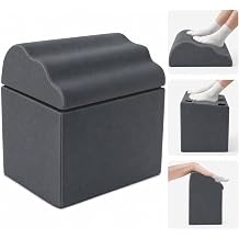 Foot Rest for Under Desk at Work, Ergonomic Footrest Stool, 3 Adjustable Heights Foam Cushion Pillow for Leg & Feet Support, Non-Slip Washable Cover for Office Gaming Chairs, Computer Desk, Home, Car