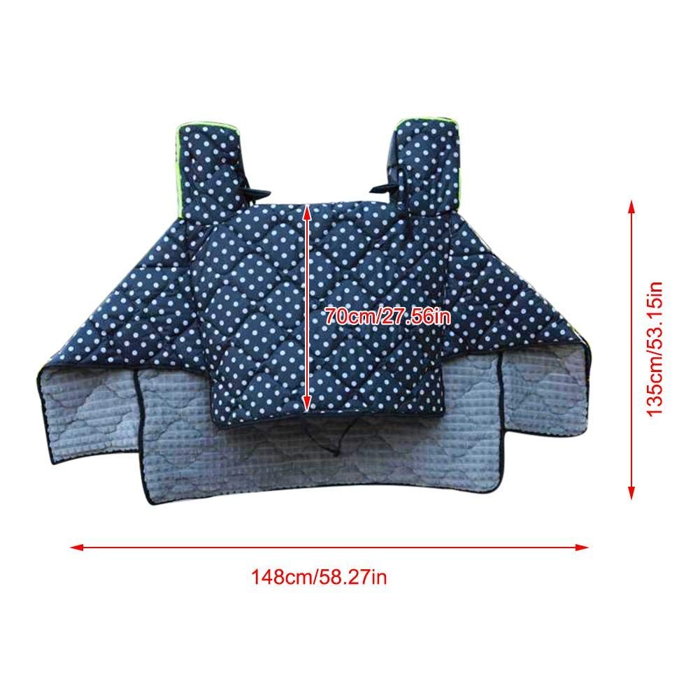 FAXIOAWA Housse de Pare-Soleil de Moto, Couette Coupe-Vent en Velours pour Pare-Brise de Moto, Housse de Tablier pour Scooter, Moto, Jambe, Genou, Protection Chaude pour l'hiver (B)