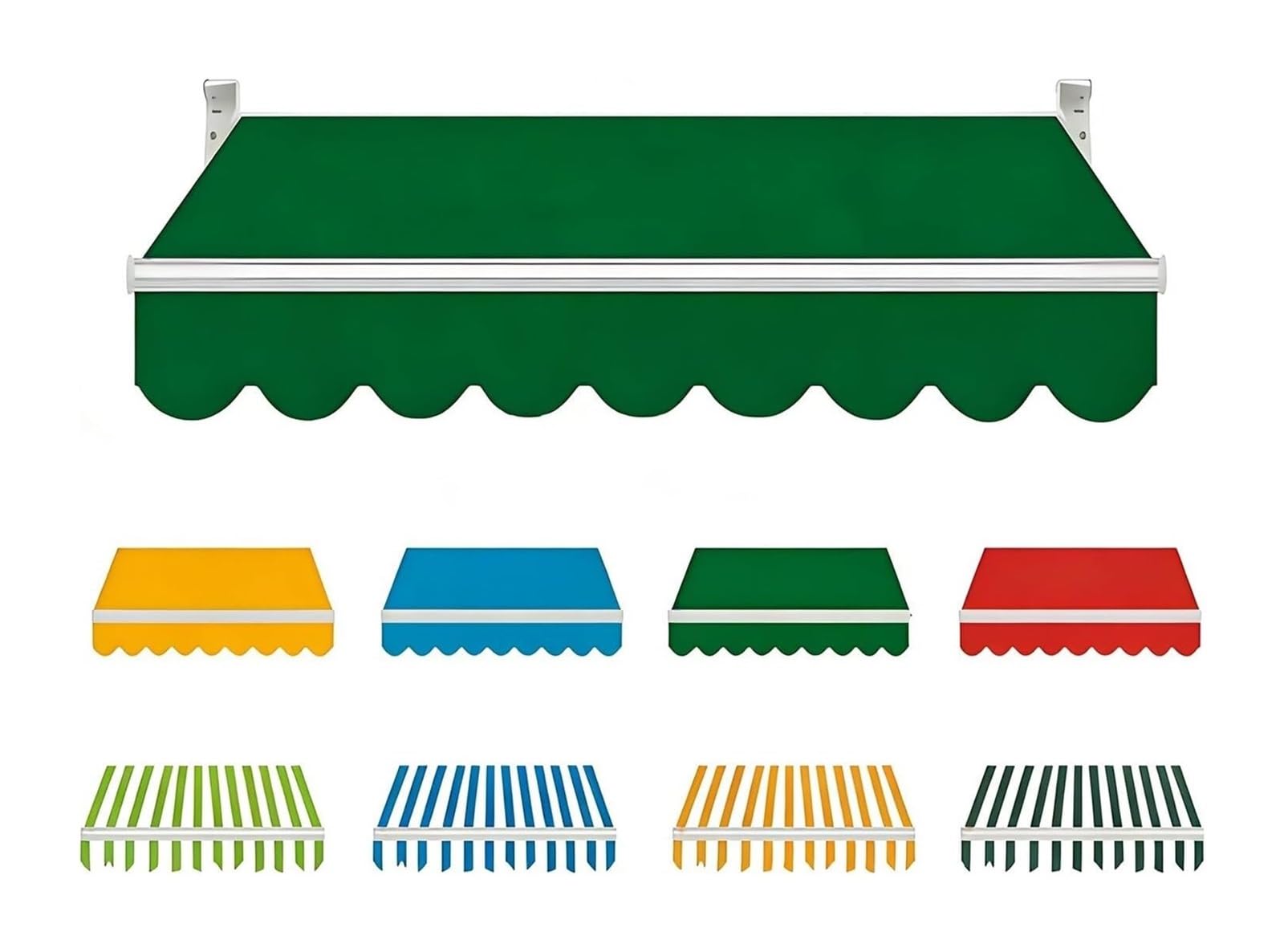 Pbwerigl Hellgreen Awning Retractable Canopy, Outdoor Awning Fabric Replacement Waterproof(,10X6.5ft/300X200cm)