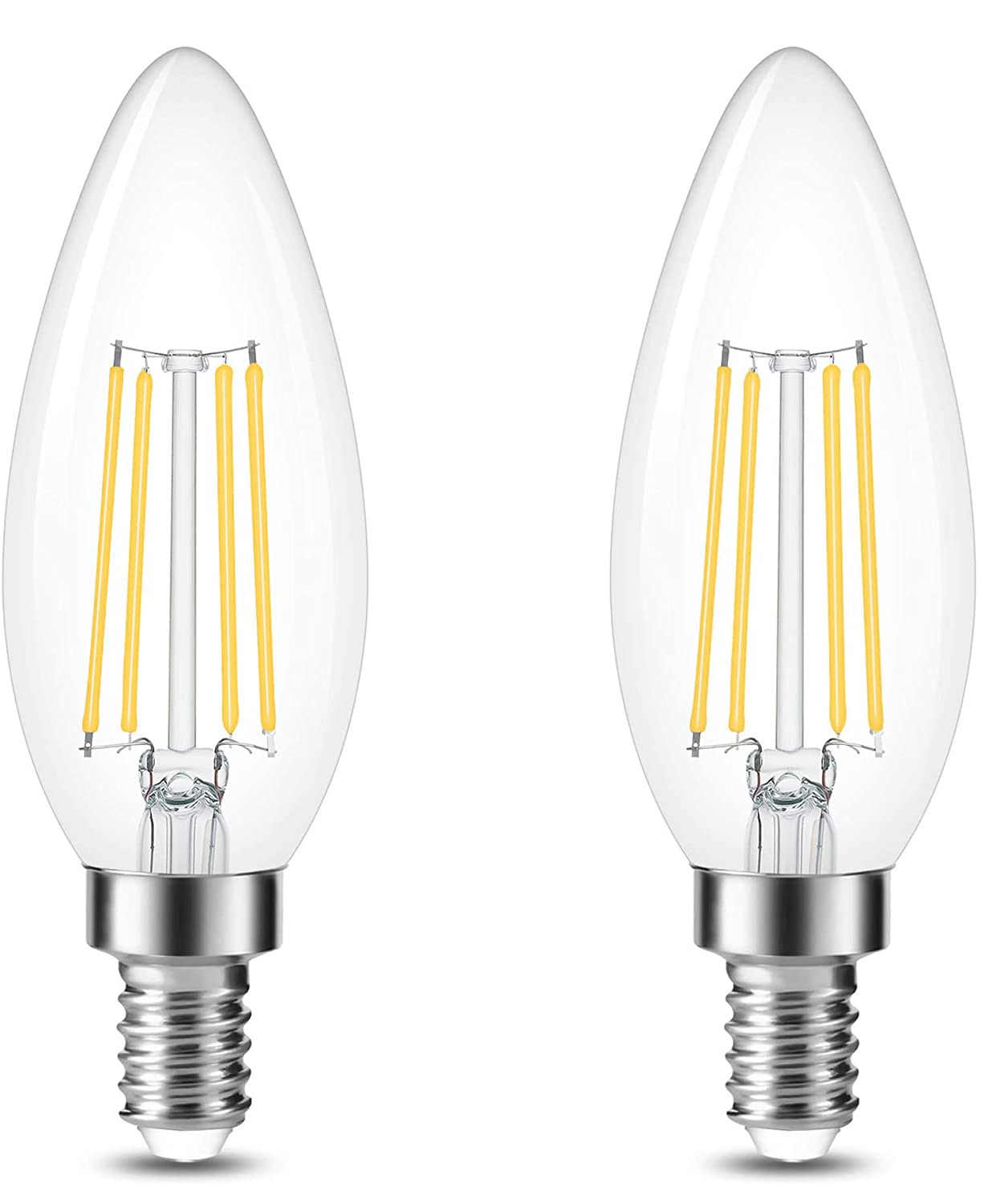 CITRA Vintage LED Light Candle Bulb E14 Base Warm White 3W - 2 Packs