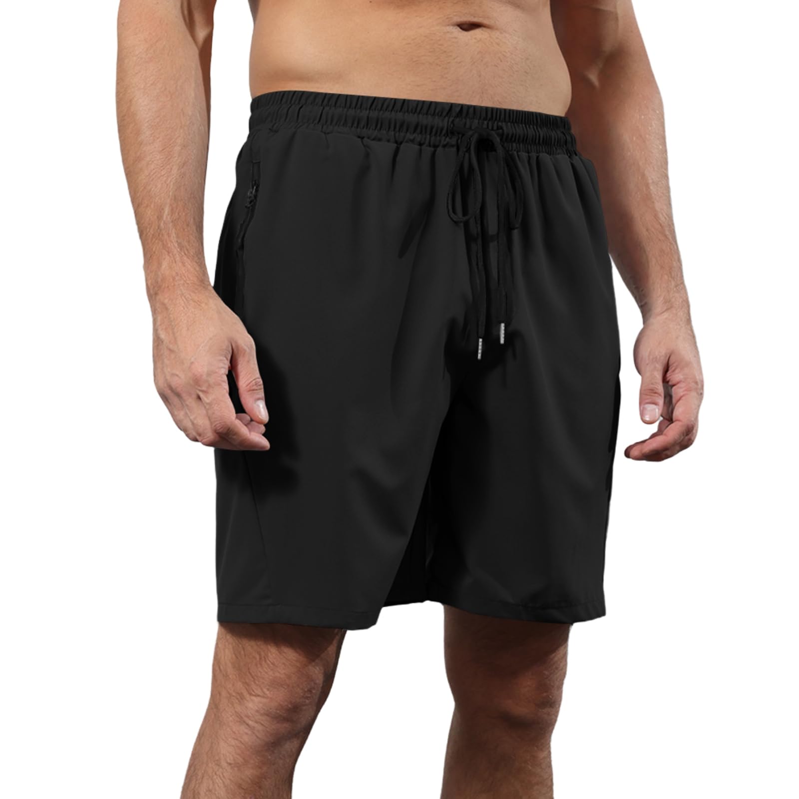 Lexiart Mens Athletic Shorts Workout Quick Dry Lightweight Gym Running Shorts with Zip Pocket