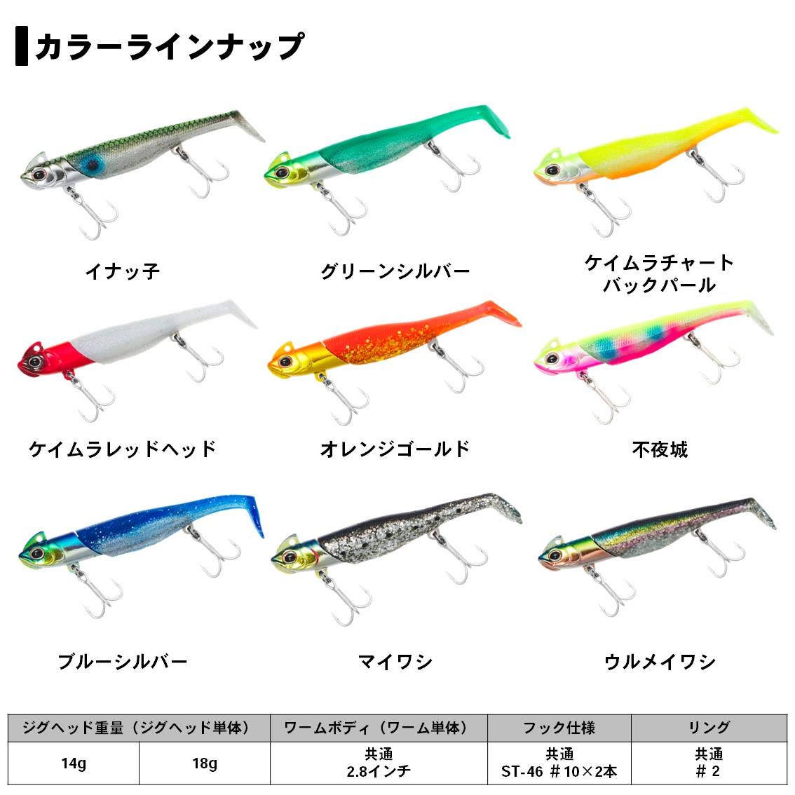 Daiwa Worm Morethan SB Rodem Lure - 0.5 Oz (14g) Green Silver Jig Head With 2.8" Worm