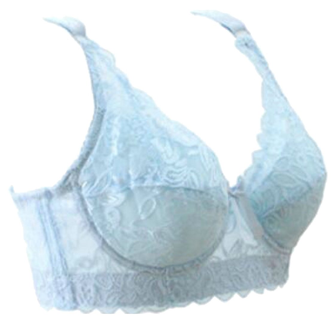 Womens Underwire Push-up Bra Soft Plus Size Floral Lace Cup Everyday Bra