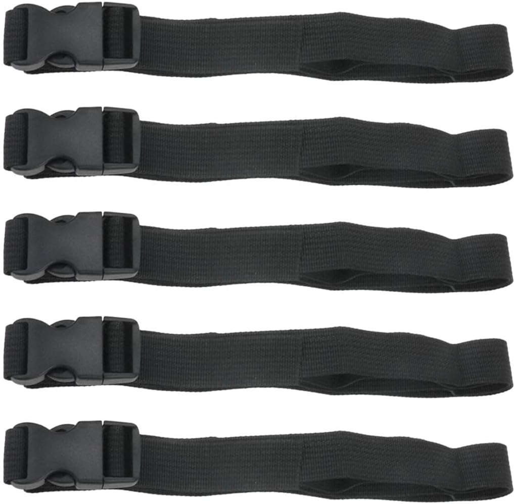 Sydien 5Pcs Black Nylon Strap 1" x 47" (3.9ft) Buckle Straps with Quick Release