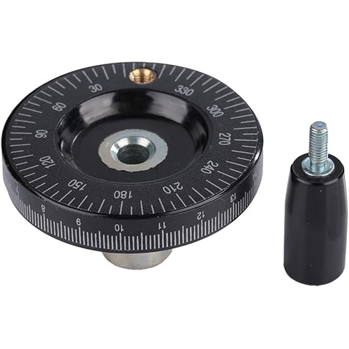 Hand Wheel with Handle, 63mm Milling Handwheel with Scale, Bakelite Hand Wheel Machinery Accessaries for Lathe Milling Machine