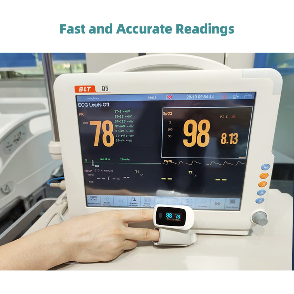 BLT M70B Oxygen Monitor Finger Adults, Fingertip Pulse Oximeter CE Approved, UK Standard - Image 2