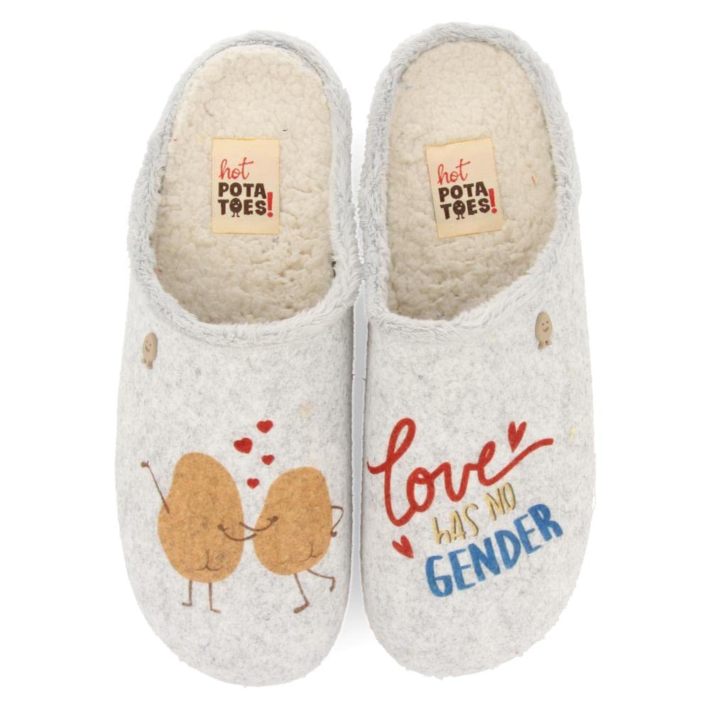 HOT POTATOES Ploce, Men's Slippers, grey, 11.5 UK