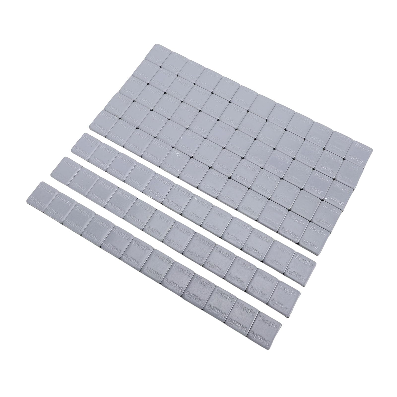 Pesas para ruedas, pesas para equilibrio de neumáticos, adhesivo fuerte, pesas para cubos grises para coche, camión, SUV, motocicleta, material de hierro, 1/4oz x 576 Uds.