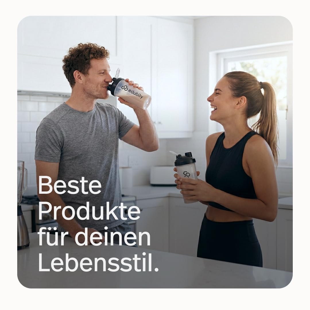 edubily® Whey Protein Isolat - Laktosefrei - Sehr gut lösliches Eiweißpulver ohne Kohlenhydrate & Zucker - Aus irischer Weidehaltung (750 g, Neutral)