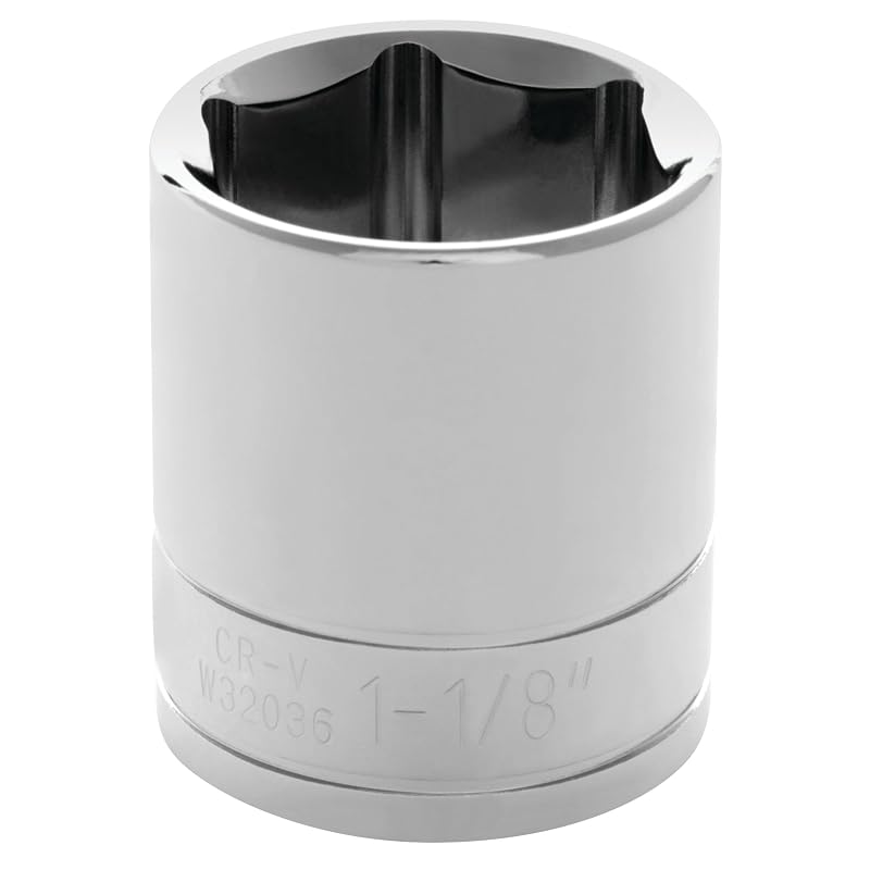 Soquete de 6 pontos Performance Tool W32036, acionamento de 1/2 pol. (12,7 mm), medida de 1-1/8 pol. (28,6 mm), padrão