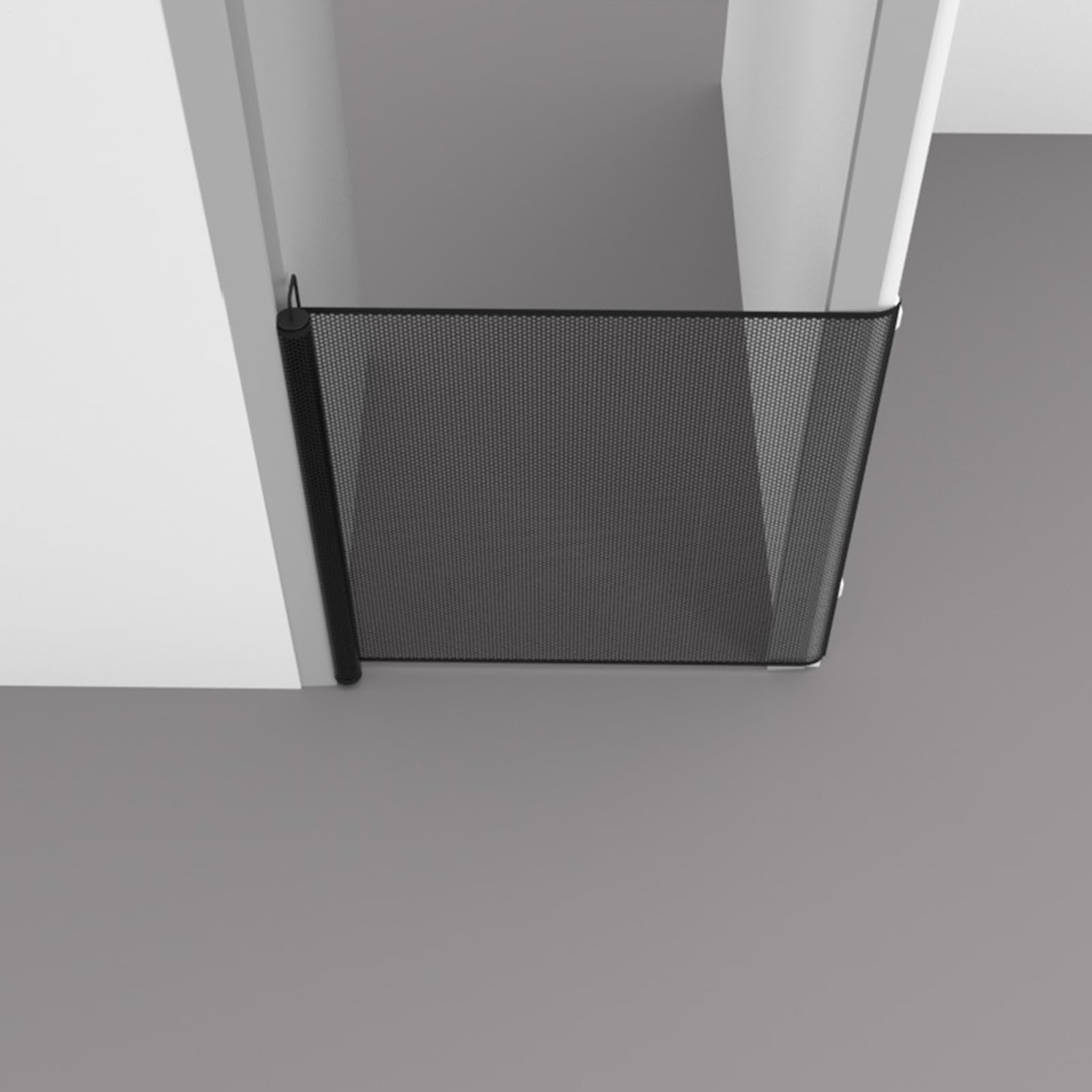 Puerta retráctil para mascotas, puerta de seguridad infantil para puertas, malla para niños sin perforación, suministros multifuncionales para mascotas, ajustables para escaleras, interiores y
