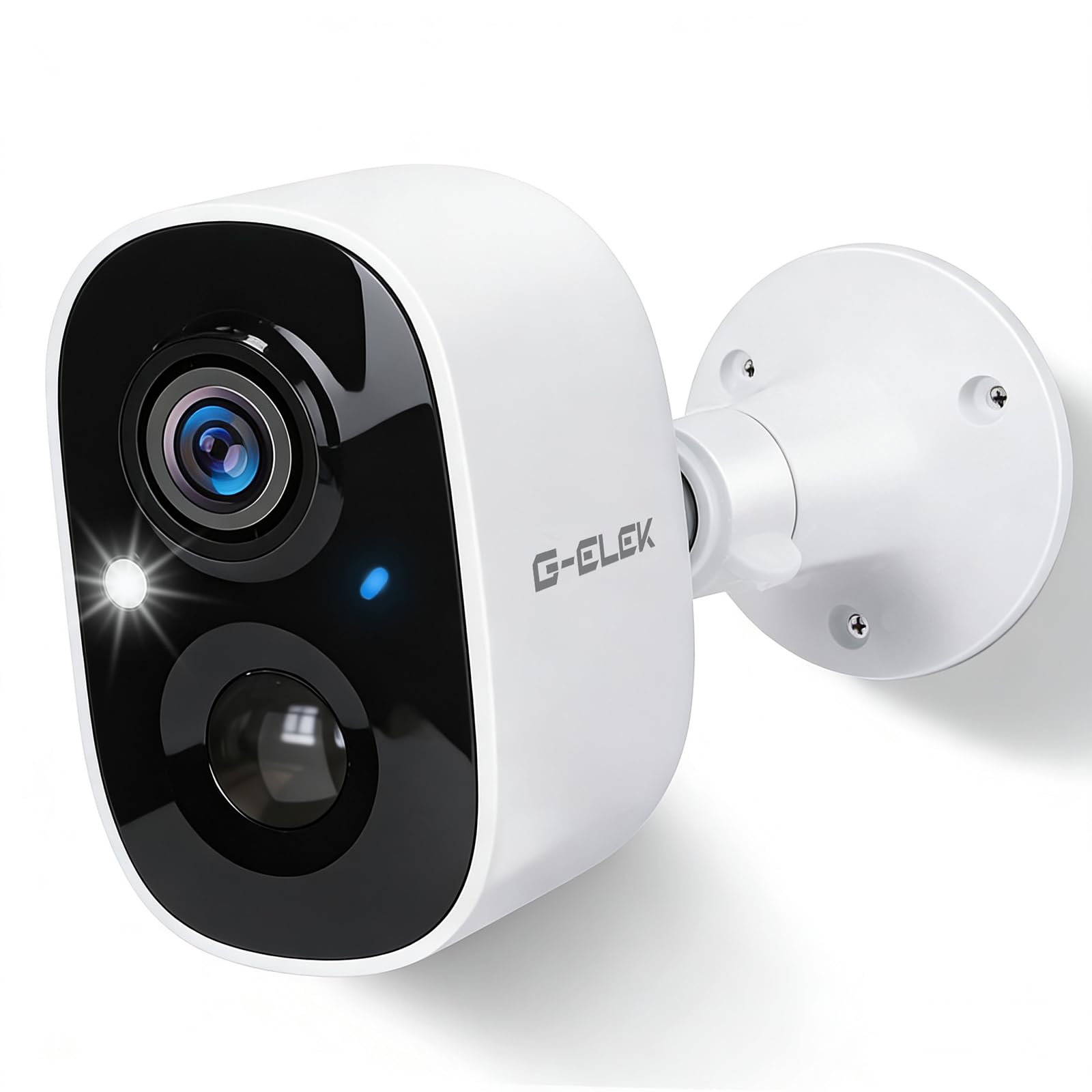 G-ELEK Caméra Surveillance Extérieure Batterie sans Fil 2K 3MP • Vision Nocturne Couleur • Détection PIR AI • Audio Bidirectionnel • IP65 Étanche • WiFi 2.4GHz • Sécurité Maison
