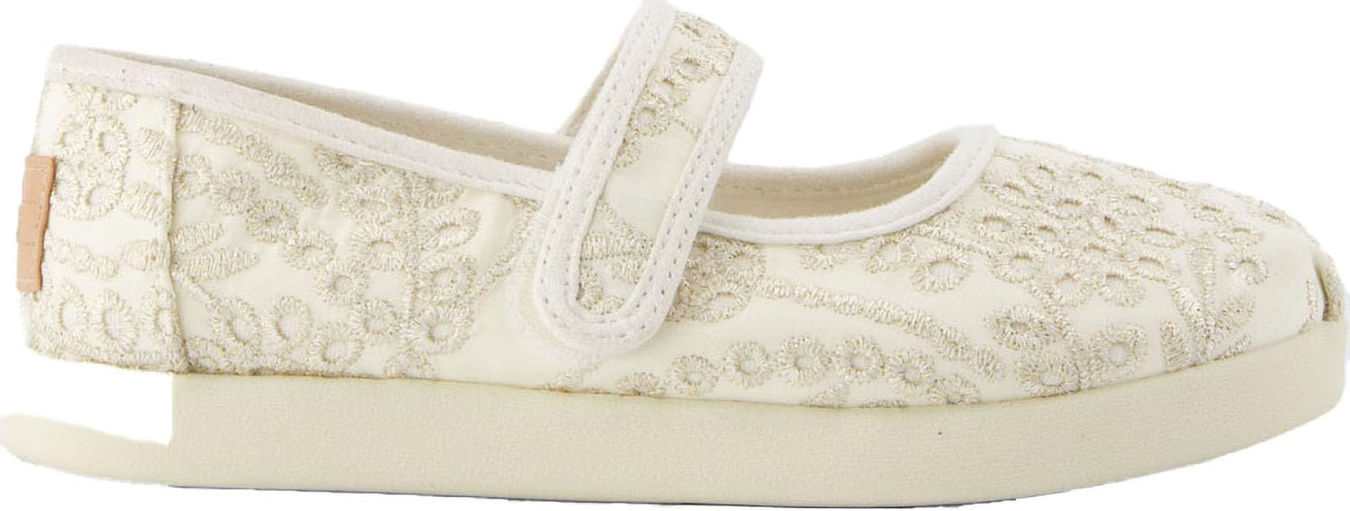 TOMS Women's Mary Jane Shoes with CloudBound Foam Insoles - Ultimate Comfort and Support with Hook & Loop Strap Gold