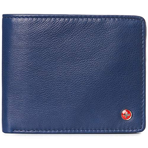Alpine Swiss RFID Luka Men's Flip ID Wallet Deluxe Capacity ID Bifold With Divided Bill...