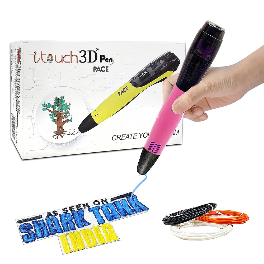 WOL3D I Touch Pace 3D Pen (Pink) for 3D Printing with Speed Control, Advanced Temperature Regulation, OLED Display & Ergonomic Design – Compatible with Variety of Filaments for Creative DIY, Art.-image-40
