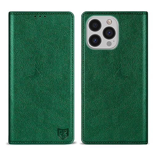 Image of ZZXX for iPhone 13 Pro Wallet Case Strong Magnetic 6.1 inch,Green