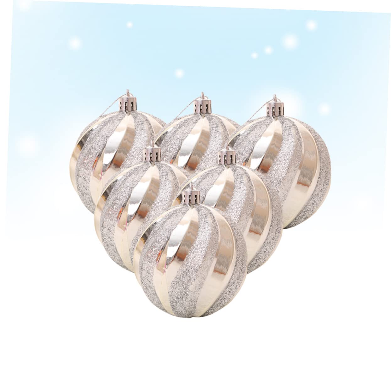 Housoutil 3 Sets Luxus Weihnachtsbaum Hängeset Glitzerkugeln Silber Ornamente Für Wohnkultur 12 Stück * 3