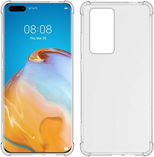 Funda para Huawei P40 Pro Clear TPU Cuatro Esquinas Cubierta Protectora Transparente Suave Funda