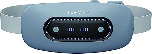 Almohadilla térmica eléctrica, almohadilla térmica inalámbrica portátil mejorada con 4 niveles de calor y 4 modos de masaje, cinturón de