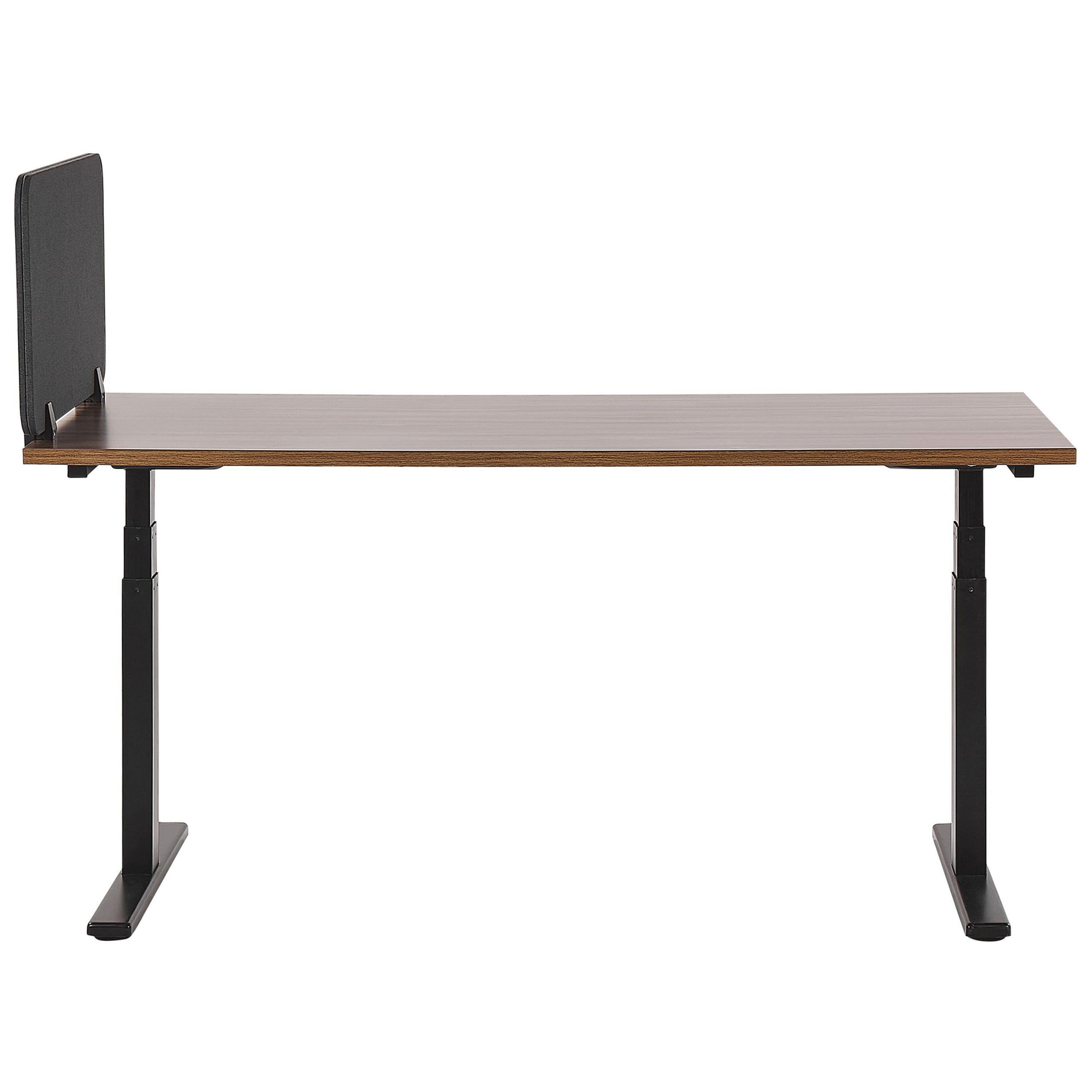 Beliani Panel Separador Gris Oscuro 72 x 40 cm poliéster Pet Pantalla acústica Oficina Wally