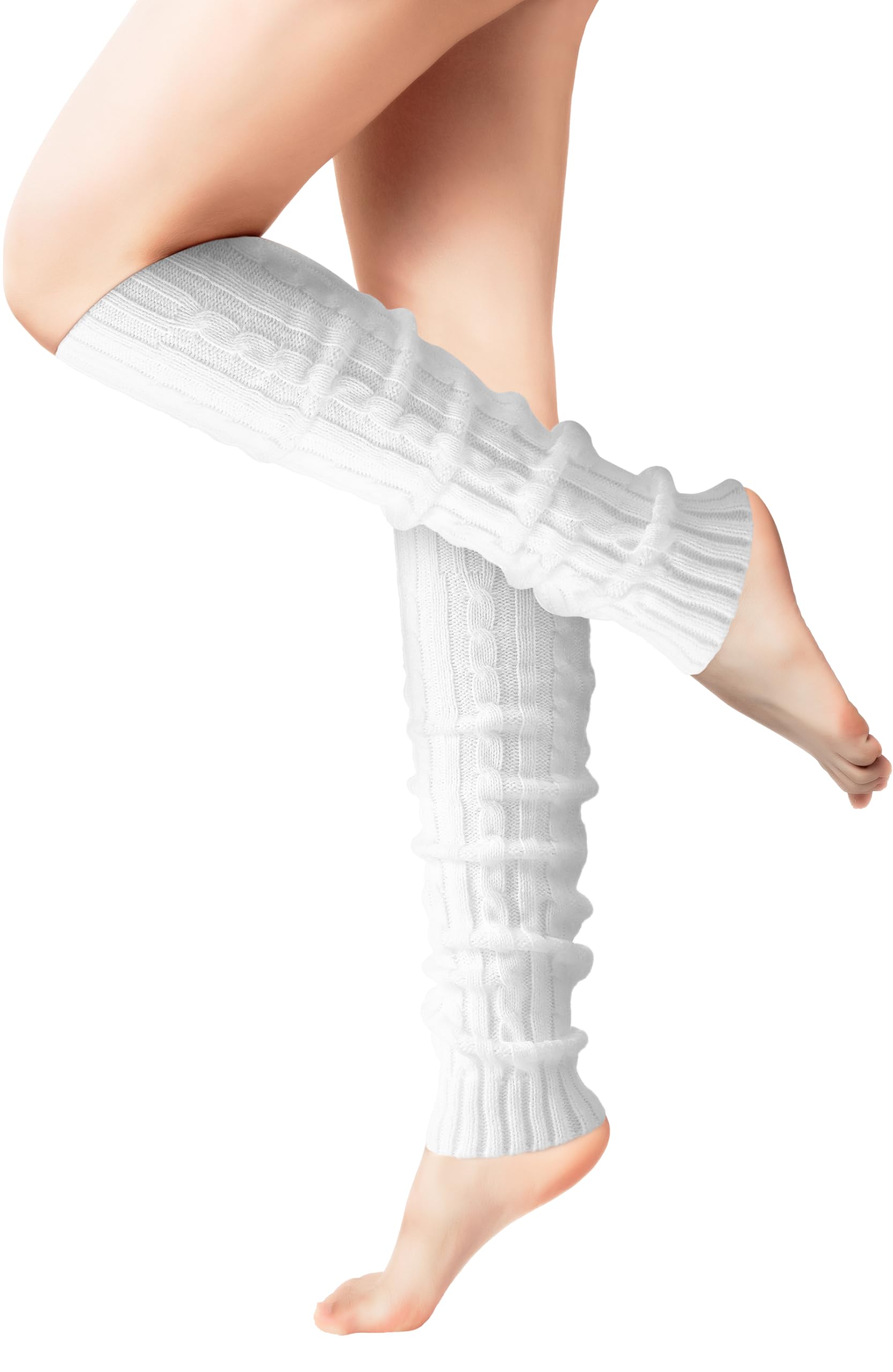 Leg Warmers for Women Winter 1 2 Pack of Leg Warmers 80s Cable Knit Thigh High for Party