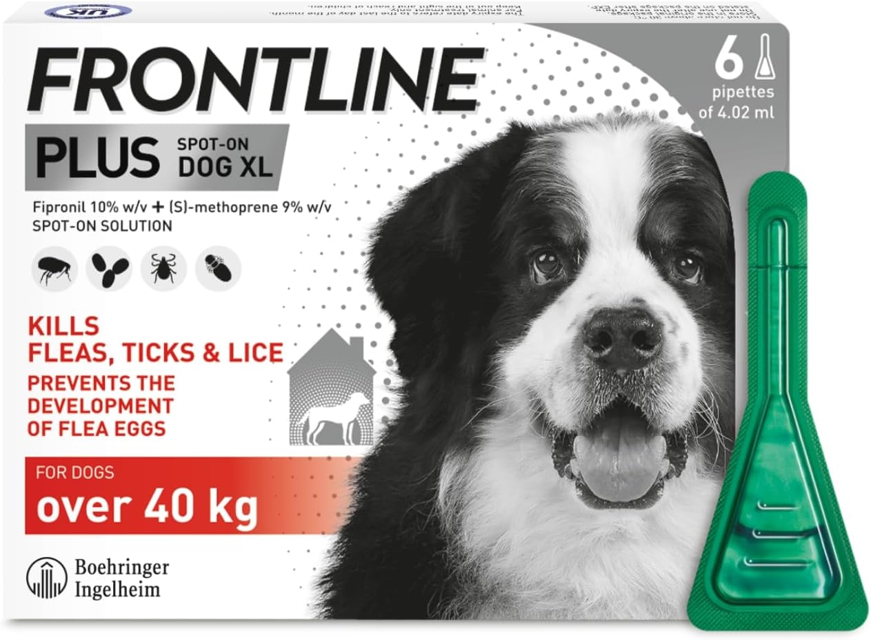 Plus Flea & Tick Treatment for Extra Large Dogs - 6 Pipettes