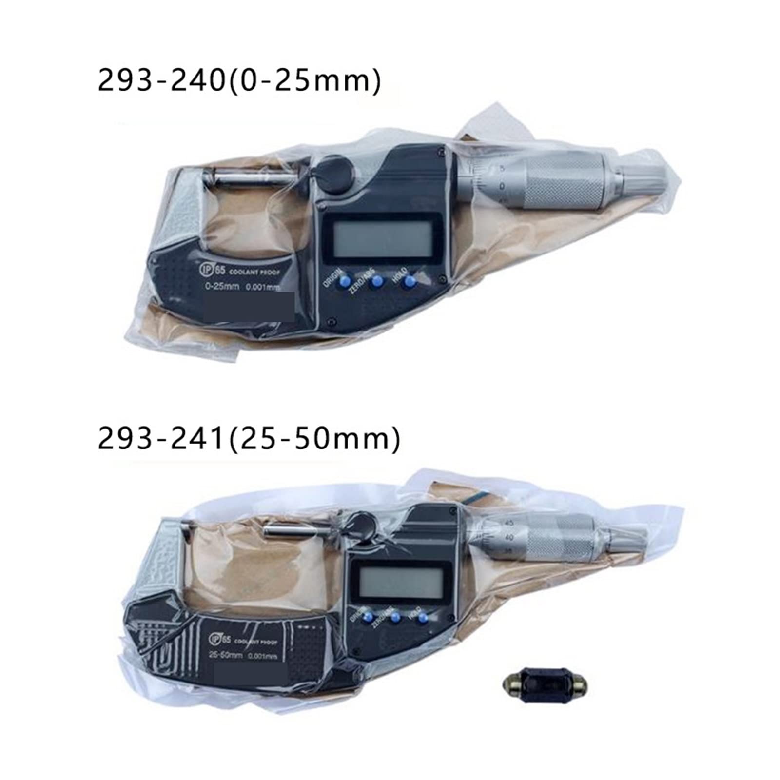 Cyfrowe Narzędzia Pomiarowe Cyfrowy mikrometr zewnętrzny 293-240/241/242/241-30 IP65 Micrometro 0-25/25-50/50-75/75-100mm/0.001mm narzędzia pomiarowe(75-100mm(293-243-30))
