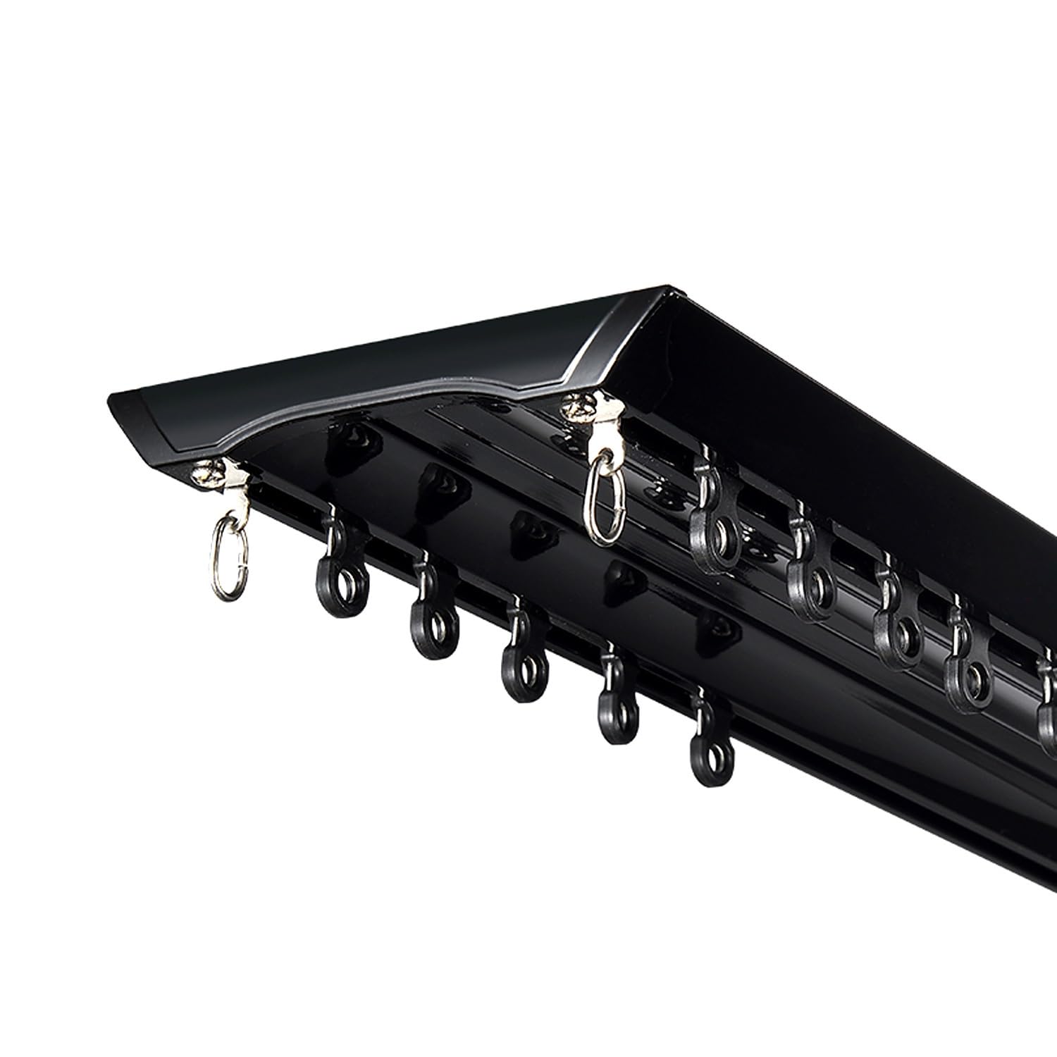 Tringle à rideau double en aluminium blanc robuste pour salon
